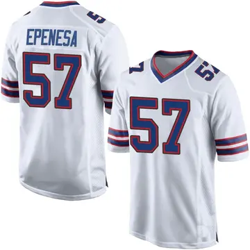 Nike AJ Epenesa Men's Game Buffalo Bills White Jersey