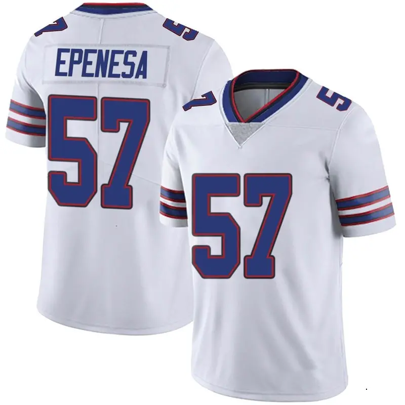 Nike AJ Epenesa Men's Limited Buffalo Bills White Color Rush Vapor Untouchable Jersey