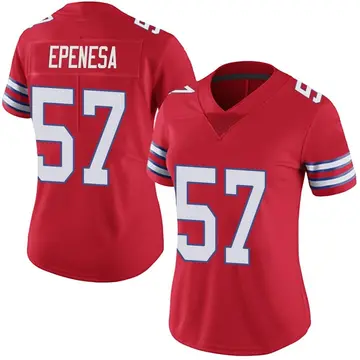 Nike AJ Epenesa Women's Limited Buffalo Bills Red Color Rush Vapor Untouchable Jersey