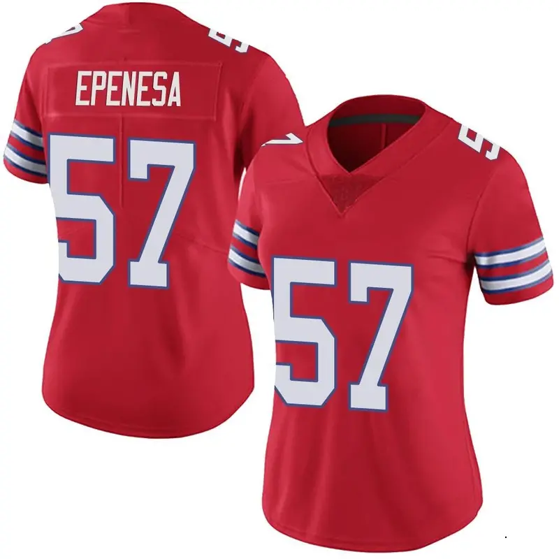 Nike AJ Epenesa Women's Limited Buffalo Bills Red Color Rush Vapor Untouchable Jersey
