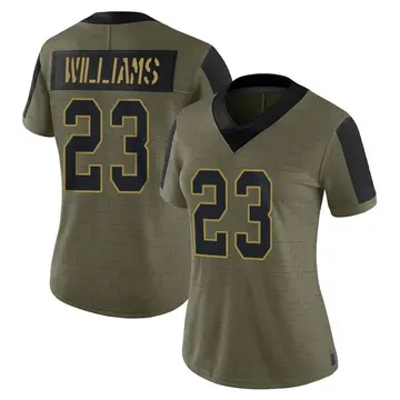 Nike Aaron Williams Women's Limited Buffalo Bills Olive 2021 Salute To Service Jersey