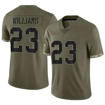 Nike Aaron Williams Youth Limited Buffalo Bills Olive 2022 Salute To Service Jersey