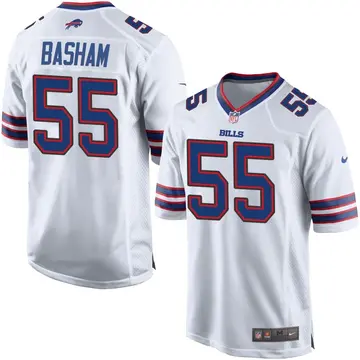 Nike Boogie Basham Men's Game Buffalo Bills White Jersey