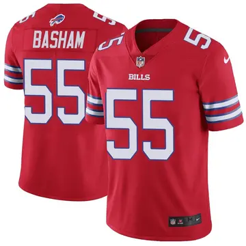 Nike Boogie Basham Men's Limited Buffalo Bills Red Color Rush Vapor Untouchable Jersey