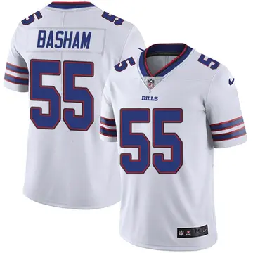 Nike Boogie Basham Men's Limited Buffalo Bills White Color Rush Vapor Untouchable Jersey