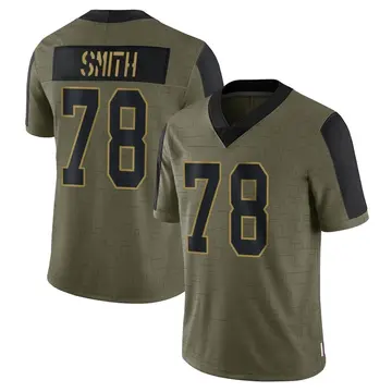 Nike Bruce Smith Youth Limited Buffalo Bills Olive 2021 Salute To Service Jersey