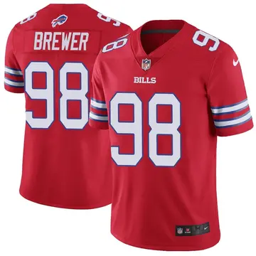 Nike C.J. Brewer Youth Limited Buffalo Bills Red Color Rush Vapor Untouchable Jersey