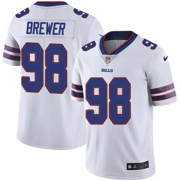 Nike C.J. Brewer Youth Limited Buffalo Bills White Color Rush Vapor Untouchable Jersey