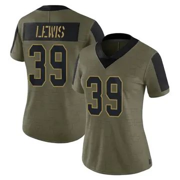 Nike Cam Lewis Women's Limited Buffalo Bills Olive 2021 Salute To Service Jersey