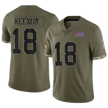 Nike Case Keenum Youth Limited Buffalo Bills Olive 2022 Salute To Service Jersey