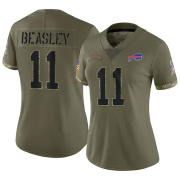 Nike Cole Beasley Women's Limited Buffalo Bills Olive 2022 Salute To Service Jersey