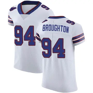 Nike Cortez Broughton Men's Elite Buffalo Bills White Vapor Untouchable Jersey