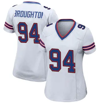Nike Cortez Broughton Women's Game Buffalo Bills White Jersey