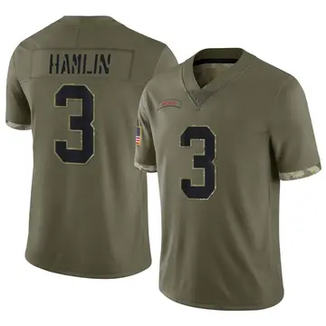 Nike Damar Hamlin Men's Limited Buffalo Bills Olive 2022 Salute To Service Jersey