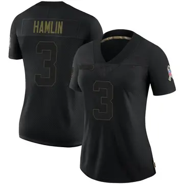 Nike Damar Hamlin Women's Limited Buffalo Bills Black 2020 Salute To Service Jersey