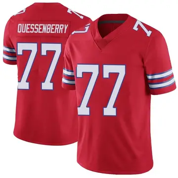 Nike David Quessenberry Men's Limited Buffalo Bills Red Color Rush Vapor Untouchable Jersey