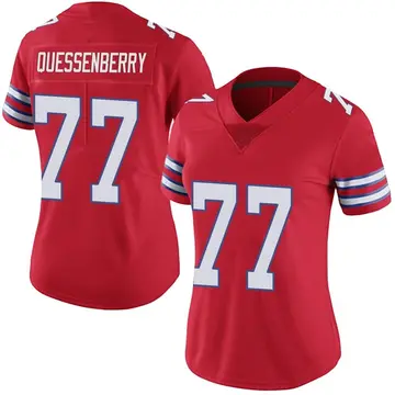 Nike David Quessenberry Women's Limited Buffalo Bills Red Color Rush Vapor Untouchable Jersey