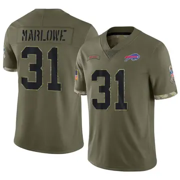 Nike Dean Marlowe Men's Limited Buffalo Bills Olive 2022 Salute To Service Jersey