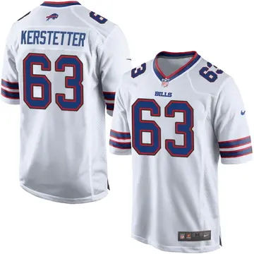 Nike Derek Kerstetter Men's Game Buffalo Bills White Jersey