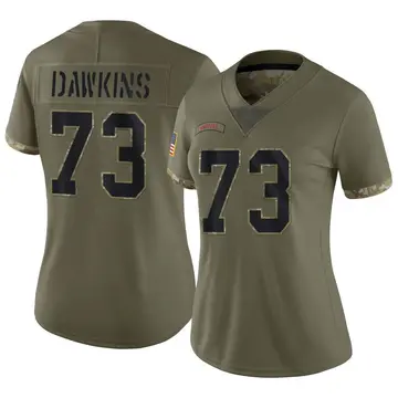 Nike Dion Dawkins Women's Limited Buffalo Bills Olive 2022 Salute To Service Jersey