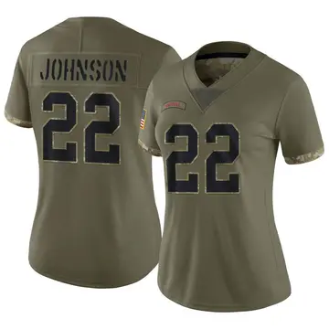 Nike Duke Johnson Women's Limited Buffalo Bills Olive 2022 Salute To Service Jersey