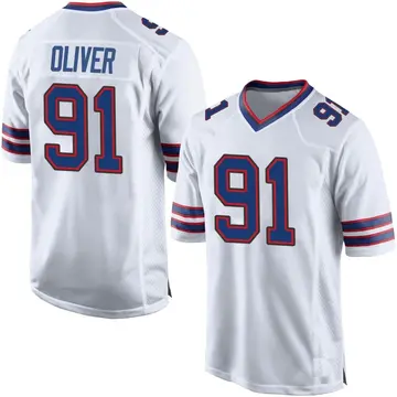 Nike Ed Oliver Men's Game Buffalo Bills White Jersey