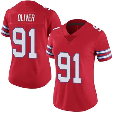 Nike Ed Oliver Women's Limited Buffalo Bills Red Color Rush Vapor Untouchable Jersey