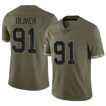 Nike Ed Oliver Youth Limited Buffalo Bills Olive 2022 Salute To Service Jersey