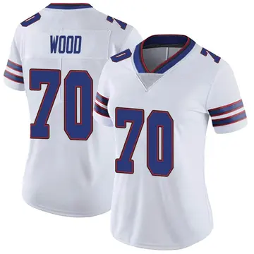 Nike Eric Wood Women's Limited Buffalo Bills White Color Rush Vapor Untouchable Jersey