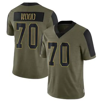 Nike Eric Wood Youth Limited Buffalo Bills Olive 2021 Salute To Service Jersey