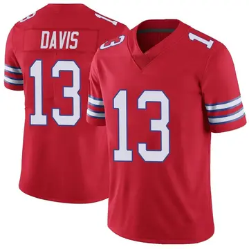 Nike Gabe Davis Youth Limited Buffalo Bills Red Color Rush Vapor Untouchable Jersey