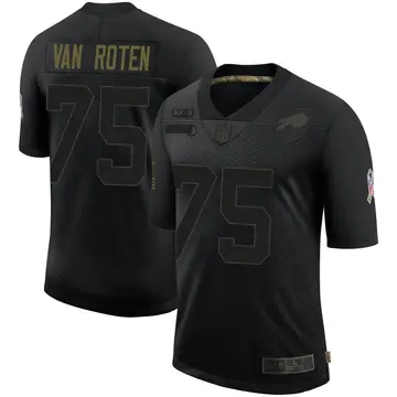 Nike Greg Van Roten Men's Limited Buffalo Bills Black 2020 Salute To Service Jersey