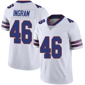 Nike Ja'Marcus Ingram Men's Limited Buffalo Bills White Color Rush Vapor Untouchable Jersey