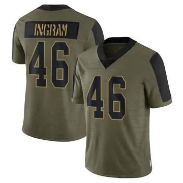 Nike Ja'Marcus Ingram Youth Limited Buffalo Bills Olive 2021 Salute To Service Jersey