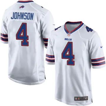 Nike Jaquan Johnson Men's Game Buffalo Bills White Jersey