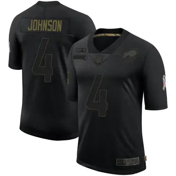 Nike Jaquan Johnson Men's Limited Buffalo Bills Black 2020 Salute To Service Jersey