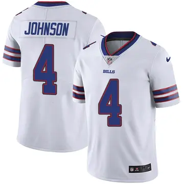Nike Jaquan Johnson Men's Limited Buffalo Bills White Color Rush Vapor Untouchable Jersey