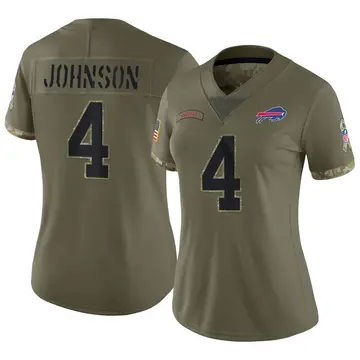 Nike Jaquan Johnson Women's Limited Buffalo Bills Olive 2022 Salute To Service Jersey