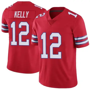 Nike Jim Kelly Youth Limited Buffalo Bills Red Color Rush Vapor Untouchable Jersey