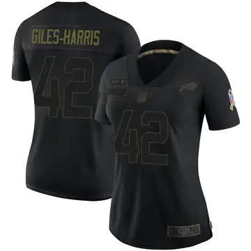 Nike Joe Giles-Harris Women's Limited Buffalo Bills Black 2020 Salute To Service Jersey