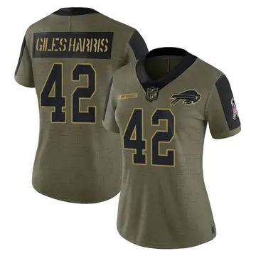 Nike Joe Giles-Harris Women's Limited Buffalo Bills Olive 2021 Salute To Service Jersey