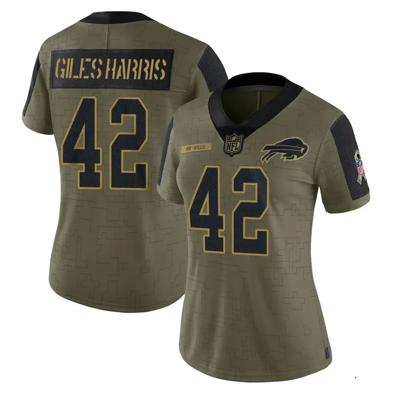 Nike Joe Giles-Harris Women's Limited Buffalo Bills Olive 2021 Salute To Service Jersey
