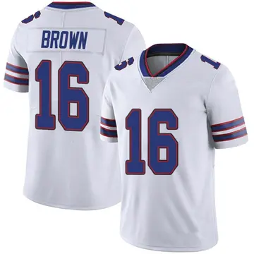 Nike John Brown Men's Limited Buffalo Bills White Color Rush Vapor Untouchable Jersey