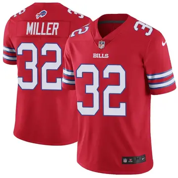 Nike Jordan Miller Men's Limited Buffalo Bills Red Color Rush Vapor Untouchable Jersey