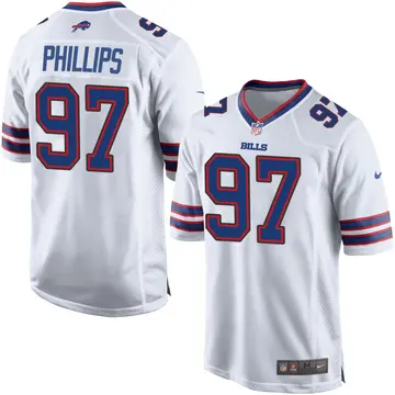Nike Jordan Phillips Youth Game Buffalo Bills White Jersey
