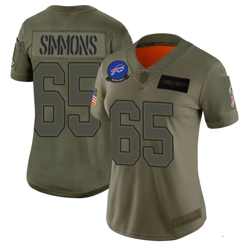 Nike Jordan Simmons Women's Limited Buffalo Bills Camo 2019 Salute to Service Jersey