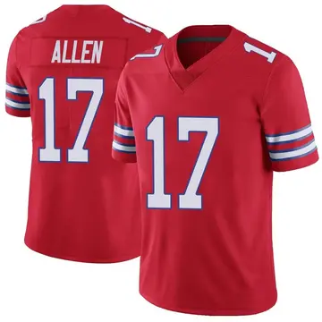 Nike Josh Allen Youth Limited Buffalo Bills Red Color Rush Vapor Untouchable Jersey