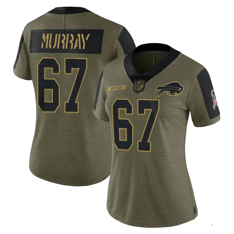 Nike Justin Murray Women's Limited Buffalo Bills Olive 2021 Salute To Service Jersey