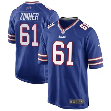 Nike Justin Zimmer Youth Game Buffalo Bills Royal Blue Team Color Jersey