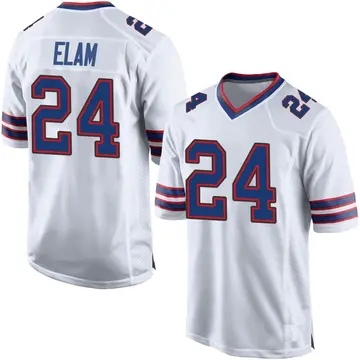 Nike Kaiir Elam Men's Game Buffalo Bills White Jersey